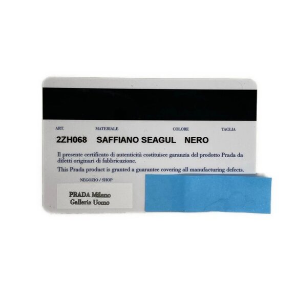 Auth PRADA - 2ZH068 Black White Saffiano Leather Shoulder Bag - Picture 6 of 16